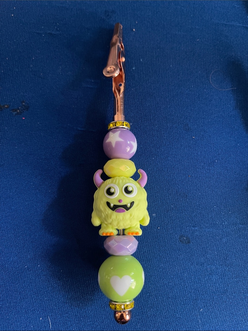 Monster Smoking Clip - Lime Green and Lavender